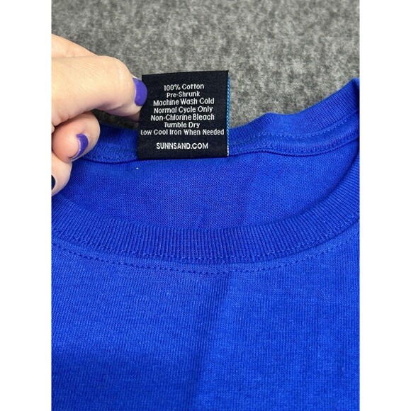 Vintage Laurel Burch Cotton Tee Shirt Cats Royal Blue Unisex Medium NICE - Picture 4 of 7